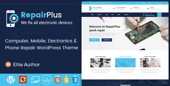 Repair Plus 2.6 - Electronics and Phone WordPress Theme