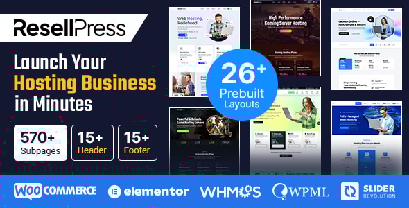 ResellPress  Web Hosting & WHMCS WordPress Theme for Resellers