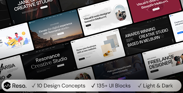 Resonance 1.6 - Creative Modern Agency Freelancer & Portfolio WordPress Theme