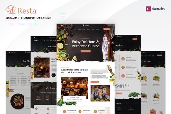Resta  Restaurant Elementor Template Kit