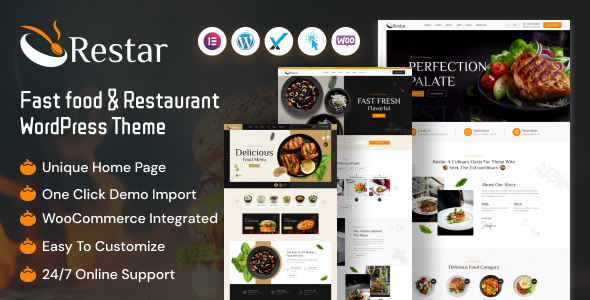 Restar 1.0 - Fast Food & Restaurant WordPress Theme
