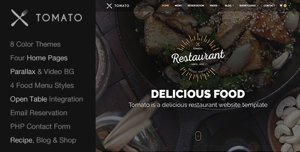 Restaurant 1.0 - Website Template  Responsive HTML5