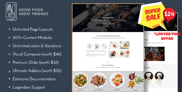 Restaurant 1.2.6 - WordPress Theme  Ratatouille