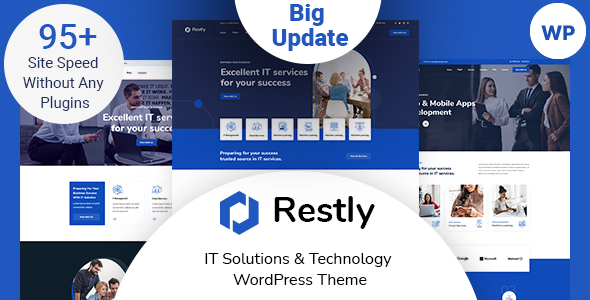 Restly 1.4.1 IT Solutions & Technology WordPress Theme