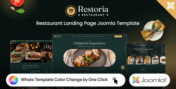Restoria  Restaurant Cafe & Food Delivery Joomla 6 Template