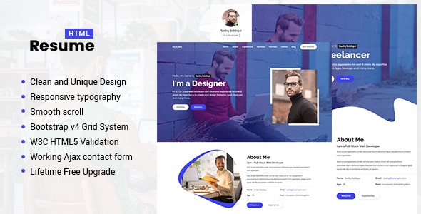 Resume 1.0.1 - Responsive Personal Portfolio  CV Template