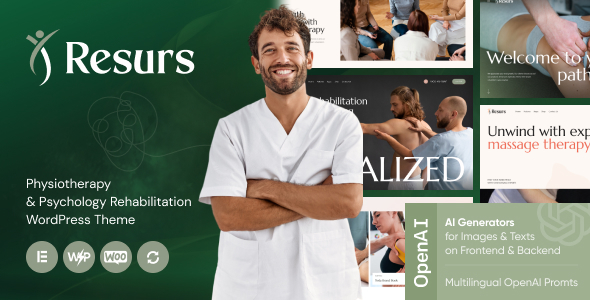 Resurs 1.3 - Physiotherapy & Psychology Rehabilitation WordPress Theme