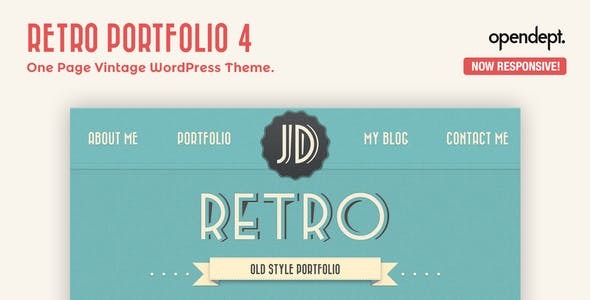 Retro Portfolio 4.0 One Page Vintage WordPress Theme