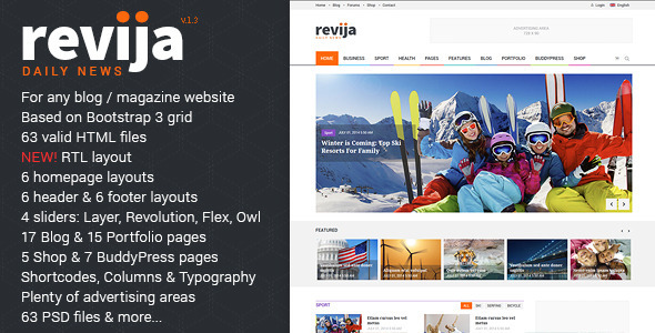 Revija 1.3 - Premium BlogMagazine HTML Template