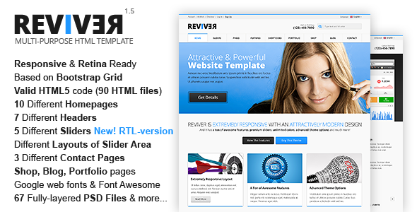 ReviveR 1.5 - Premium Multipurpose HTML Template
