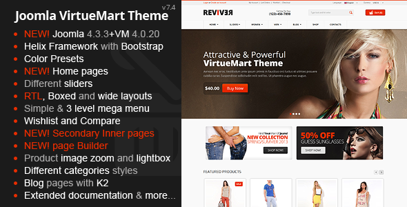 Reviver 6.9 - Responsive Multipurpose VirtueMart Theme