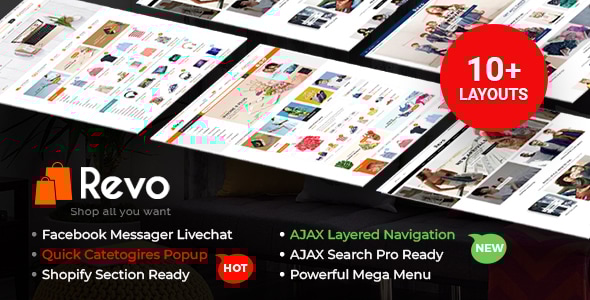 Revo 9.5 - Creative Multi-Purpose Responsive Shopify Drag & Drop Sections Theme with 10 Layouts Ready