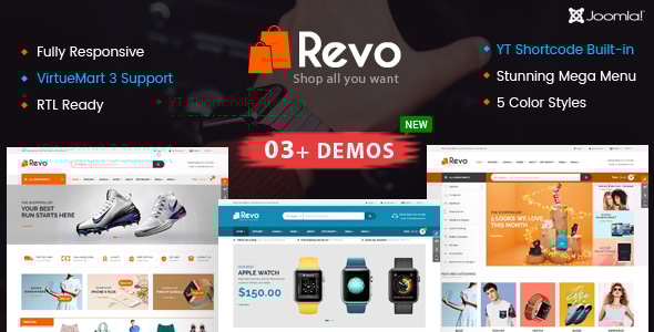 Revo 3.10.1 - Multipurpose eCommerce VirtueMart 3 Joomla Template