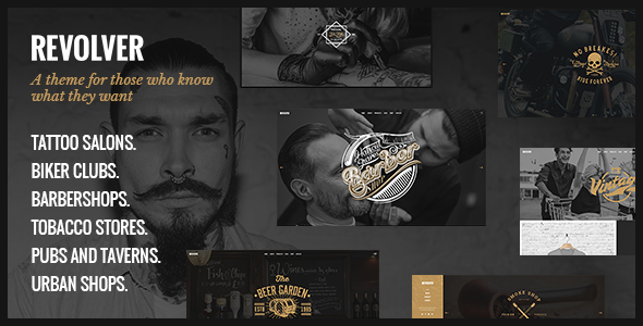 Revolver 1.9 - Tattoo Studio and Barbershop WordPress Theme