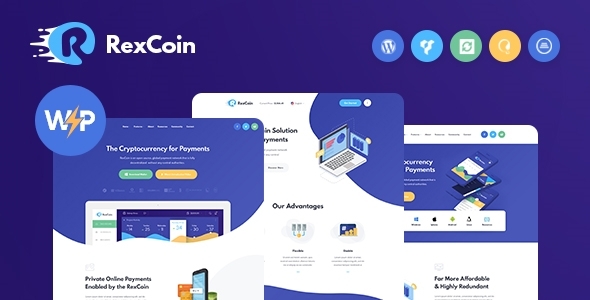 RexCoin 1.2.6 - Coin ICO Cryptocurrency WordPress Theme