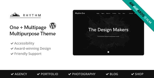 Rhythm 1.5.5 - Clean Minimalist One & Multipage WordPress Theme
