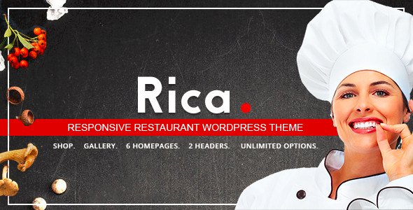 Rica 1.0 - Responsive Restaurant WordPress Theme