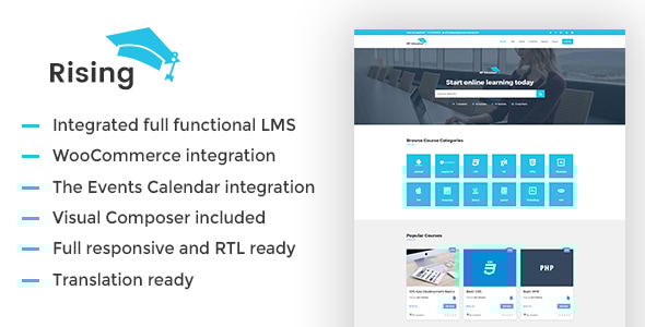 Rising 2.02 - LMS WordPress Theme