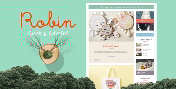 Robin 5.0 - Cute & Colorful WordPress Blog Theme
