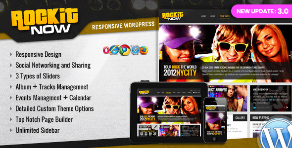 Rockit Now 8 - Music Band WordPress Theme