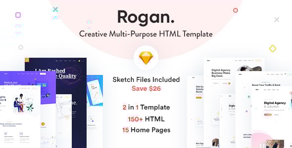 Rogan - Creative Multipurpose HTML  RTL template