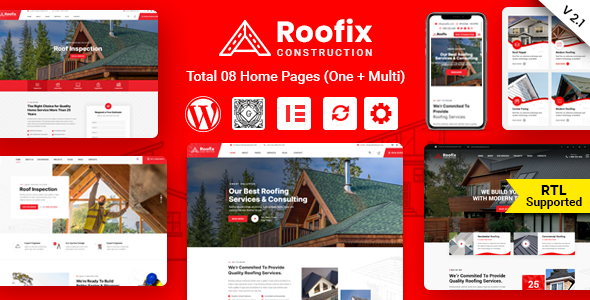 Roofix 2.1.8 - Roofing Services WordPress Theme
