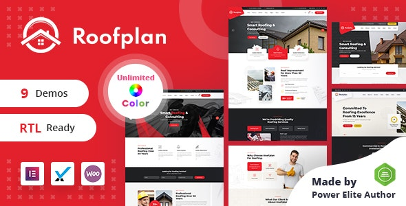 Roofplan 1.0.1 - Roofing Services WordPress Theme  RTL