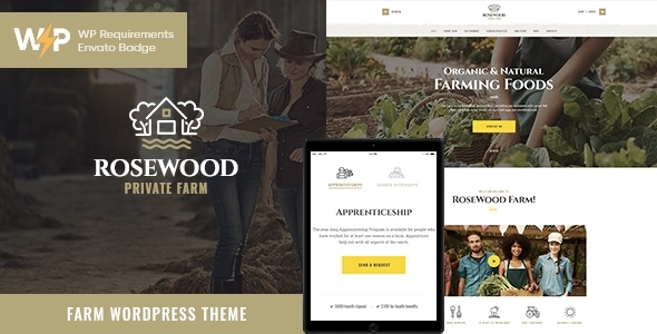 Rosewood 1.3.12 - Organic Farming Agriculture Land WordPress Theme