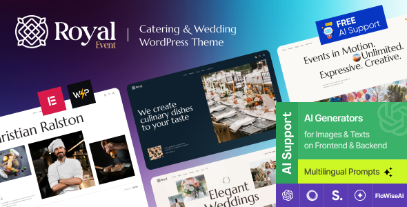 Royal 2.4 - Event  Catering & Wedding Chef Wordpress Theme