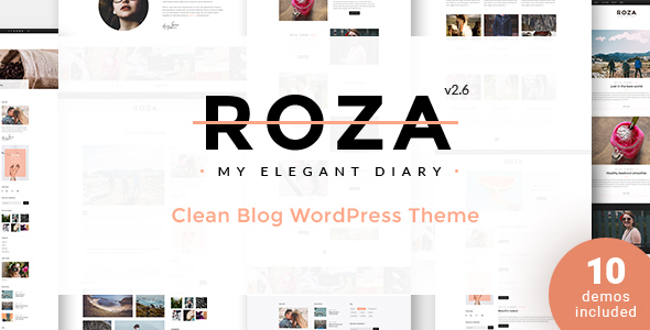 Roza 2.7 - Elegant Diary WordPress Theme