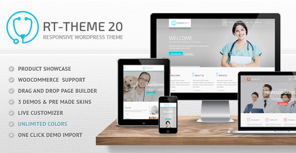 RT-Theme 20  Health and Medical Product Catalog WordPress Theme