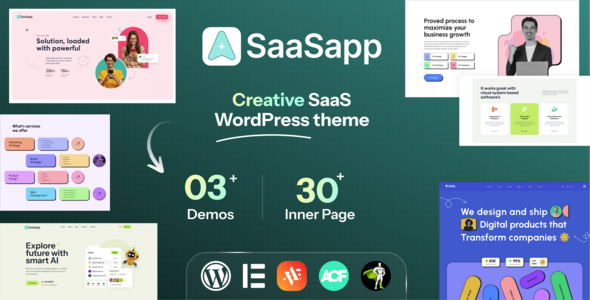 SaaSapp  App & SaaS Landing wordPress Theme