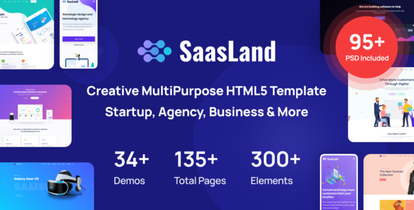 SaasLand 15 - Creative HTML5 Template for Saas Startup & Agency