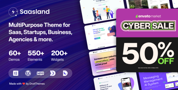 Saasland 3.7.4 - Saas Startup Technology & IT Solutions WordPress Theme