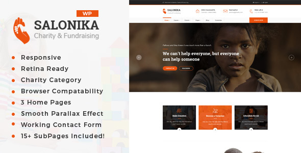 Salonika - CharityFundraising WordPress Theme