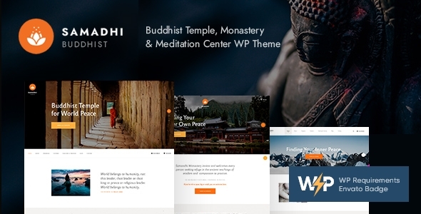 Samadhi 1.0.14 - Oriental Buddhist Temple WordPress Theme