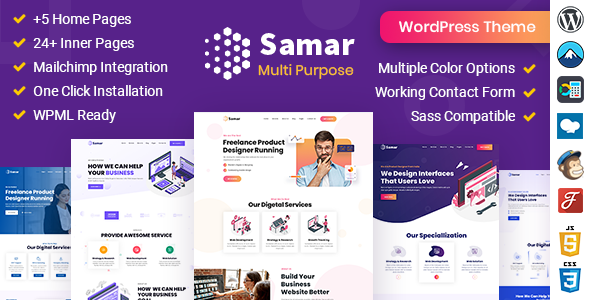 Samar  Creative Agency WordPress Theme