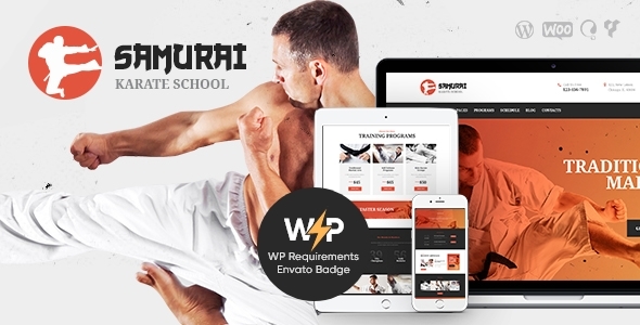 Samurai 1.2.14 - Karate School and Fitness Center WordPress Theme