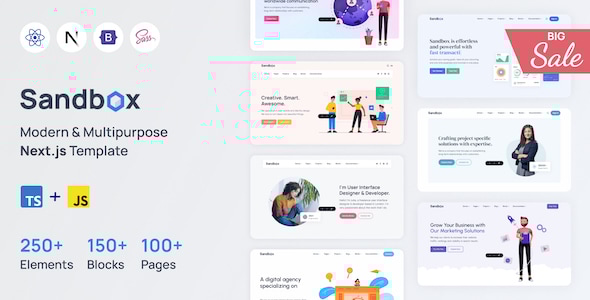 Sandbox 3.1.0 - Multipurpose Nextjs Template