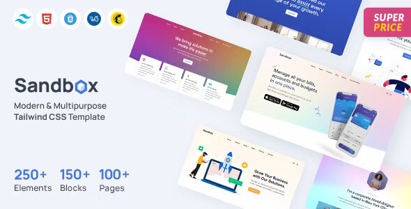 Sandbox 2.0 - Tailwind CSS Modern & Multipurpose Template
