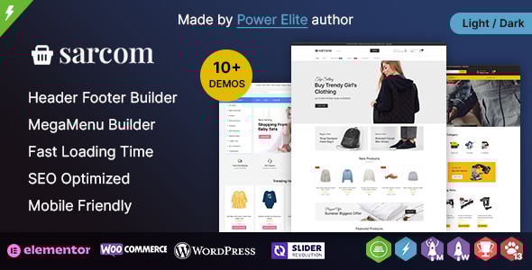 Sarcom WP 3.4.0 - Elementor Multi-purpose WooCommerce Theme