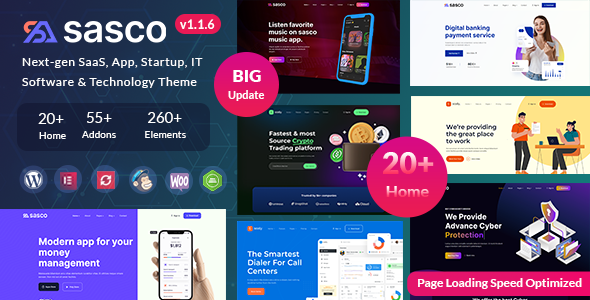 Sasco 9.0 - Saas & Tech Startup WordPress Theme