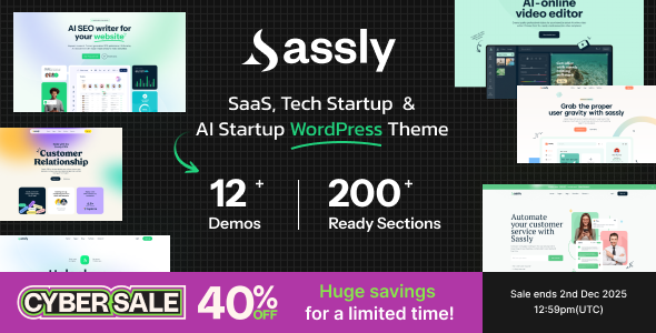 Sassly 1.8 - SaaS AI & Tech Startup Theme
