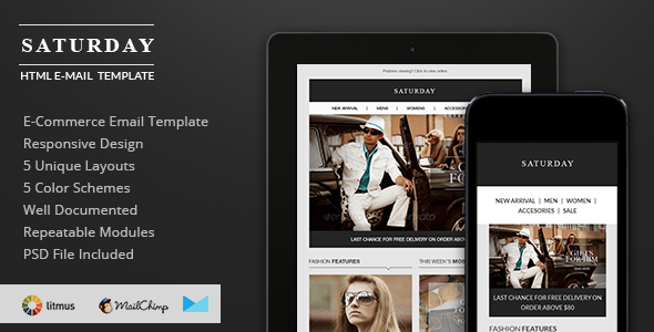 Saturday 1.0 - E-Commerce Responsive Email Template