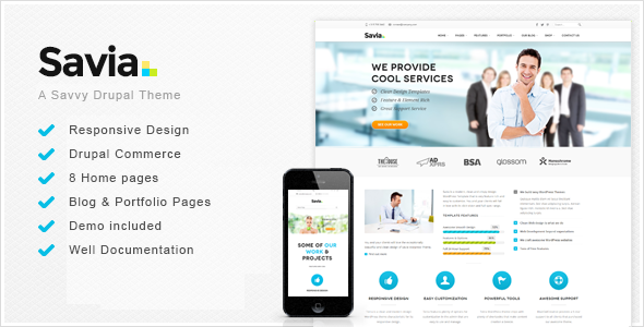 Savia - Responsive Multi-Purpose Drupal 7 Theme