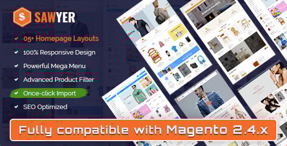 Sawyer 1.9.2.4 - Multipurpose Responsive Magento 2 and 1.9 Theme