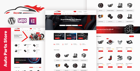 Sayara 1.2.6 - Auto Parts Store WooCommerce WordPress Theme