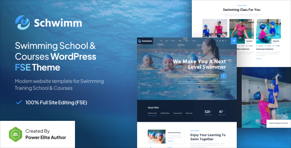 Schwimm 1.0.2 - Swimming School & Course Gutenverse FSE WordPress Theme