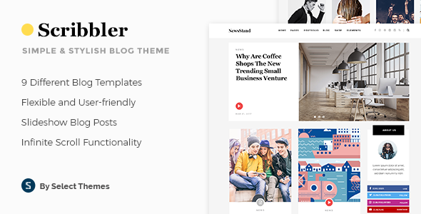 Scribbler 1.7 - Simple Blog WordPress Theme