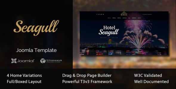 Seagull - Hotel & Resort Joomla Template